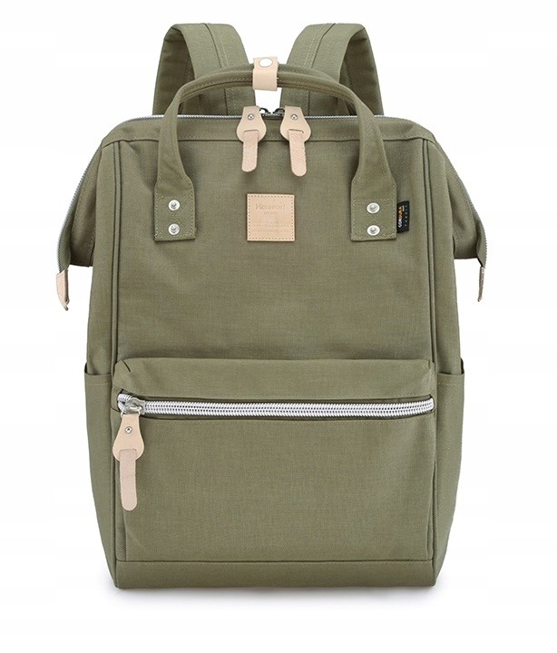 Himawari® - Štýlový športový batoh s priehradkou na laptop, khaki farba